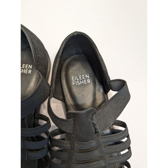 Eileen Fisher Women’s Black Rato Strappy Sandals 7 - Picture 5 of 9